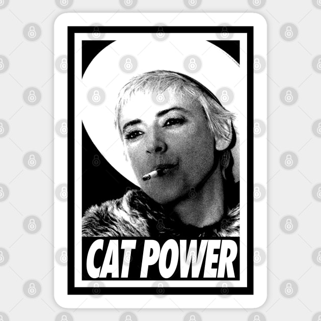 Cat Power - Portrait retro Sticker by DoctorBlue